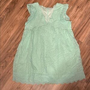 Mint Green Eyelet Dress